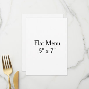 Design Your Own custom 5" x 7" Flat Menu