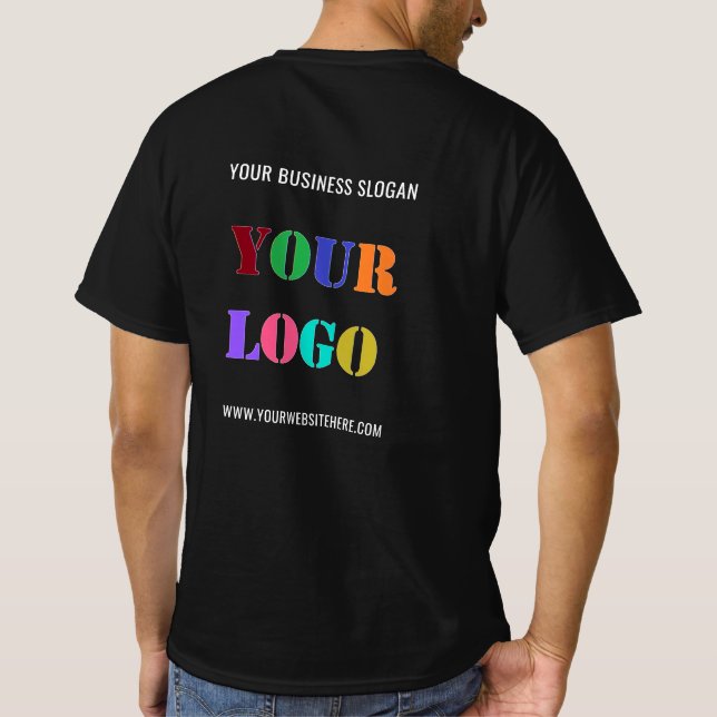 Design Your Own Custom Business T-Shirt Template (Back)