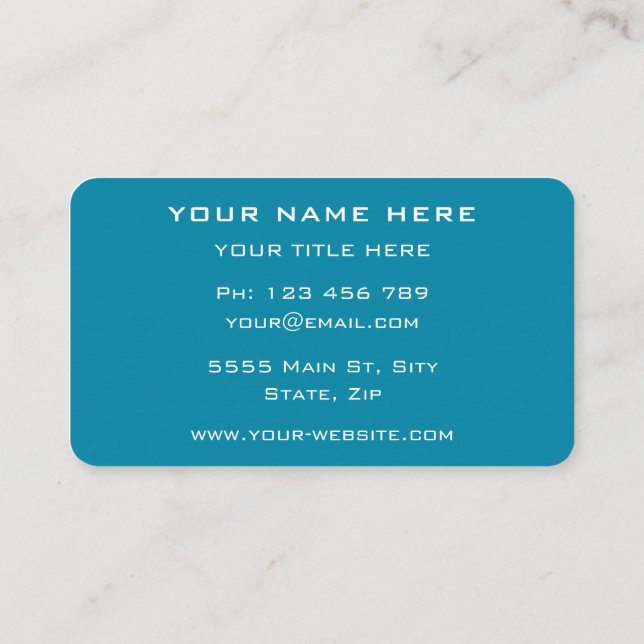 Design Your Own Custom Company Logo Business Card (Back)