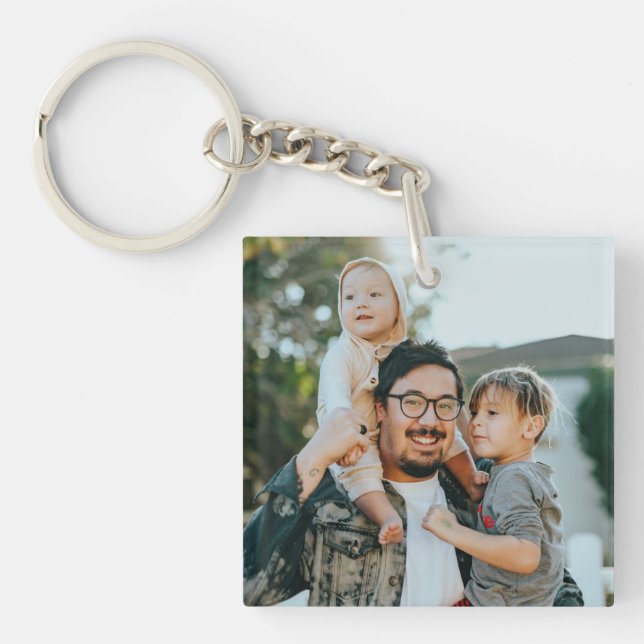 Design Your Own Custom Family Photo Key Ring (Front)