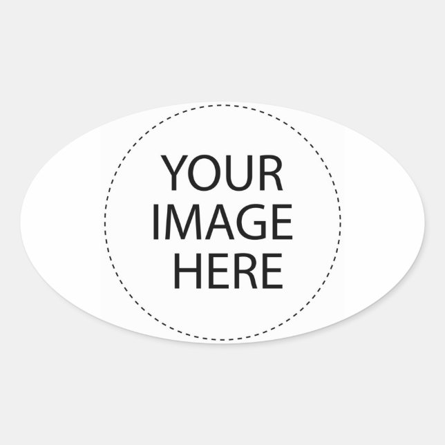 Design Your Own Custom Gifts - Blank Oval Sticker (Front)