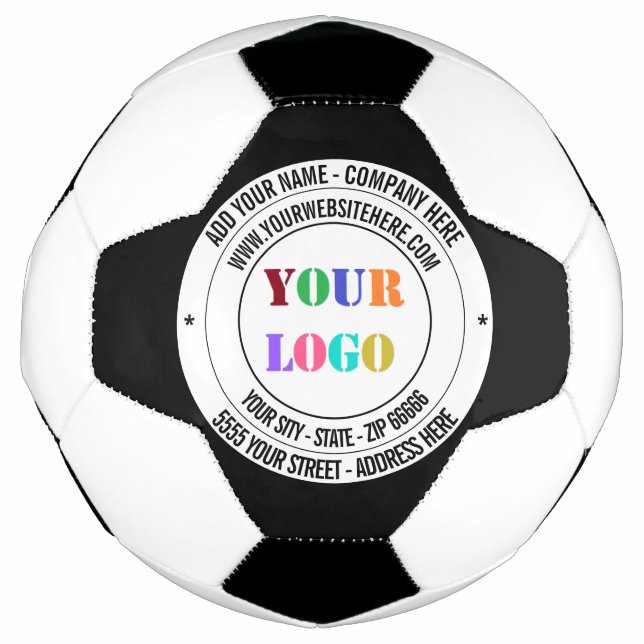 Design Your Own Custom Logo and Text Soccer Ball (Front)
