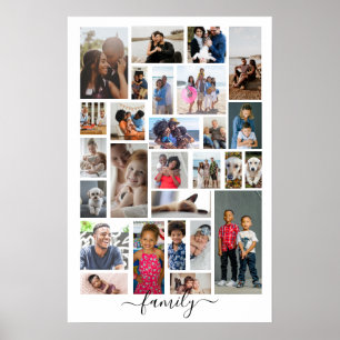 Design Your Own Custom Made Personalised 27 photo Poster
