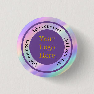 Design Your Own Custom Modern Logo Business 3 Cm Round Badge