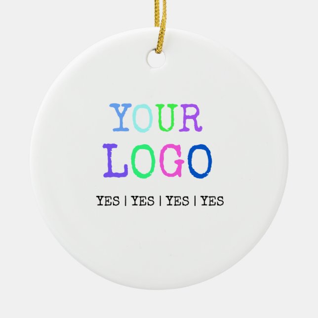 Design Your Own Custom Personalised Logo Ceramic Tree Decoration (Front)