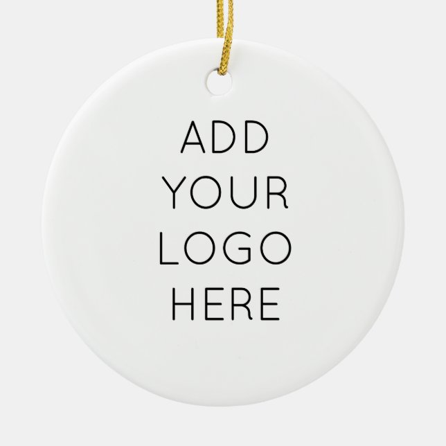Design Your Own Custom Personalised Logo Image Ceramic Ornament (Front)
