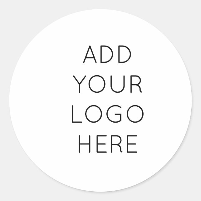 Design Your Own Custom Personalised Logo Image Classic Round Sticker (Front)