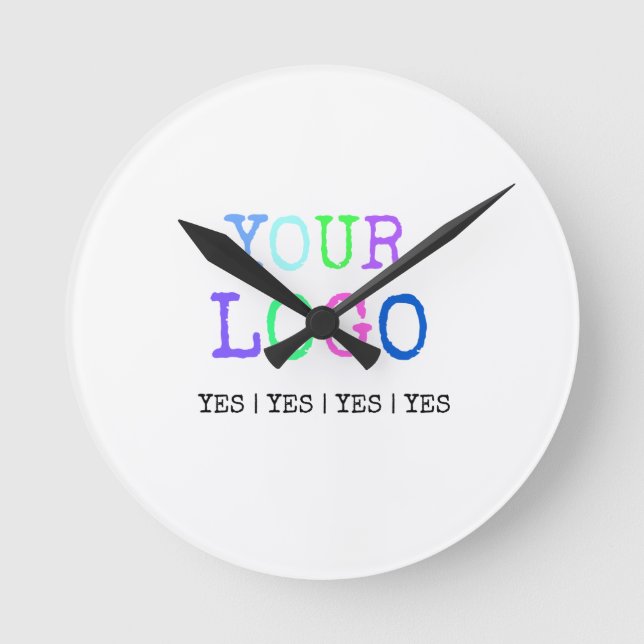 Design Your Own Custom Personalised Logo Round Clock (Front)