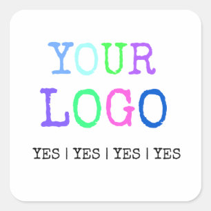 Design Your Own Custom Personalised Logo Square Sticker