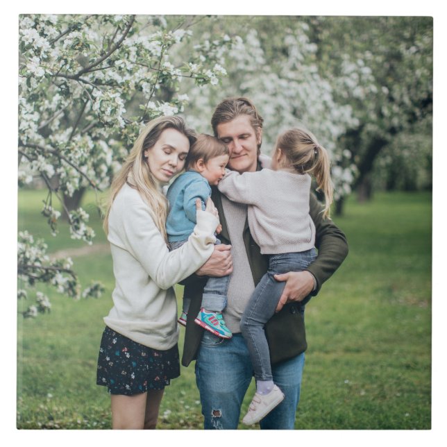 Design Your Own Custom Personalised Photo Ceramic Tile (Front)