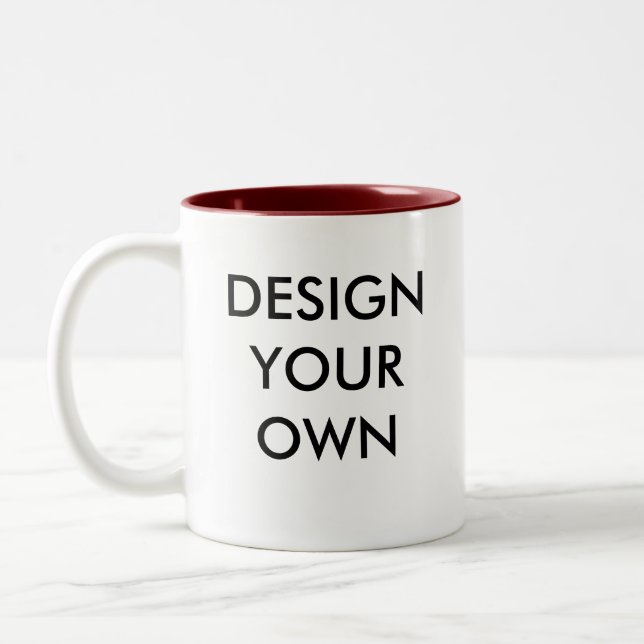 Design Your Own Custom Personalised Two-Tone Mug (Left)