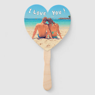 Design Your Own Custom Photo Hand Fan - I Love You