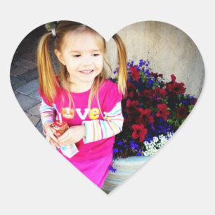 Design your own Custom Photo Stickers Heart Shaped