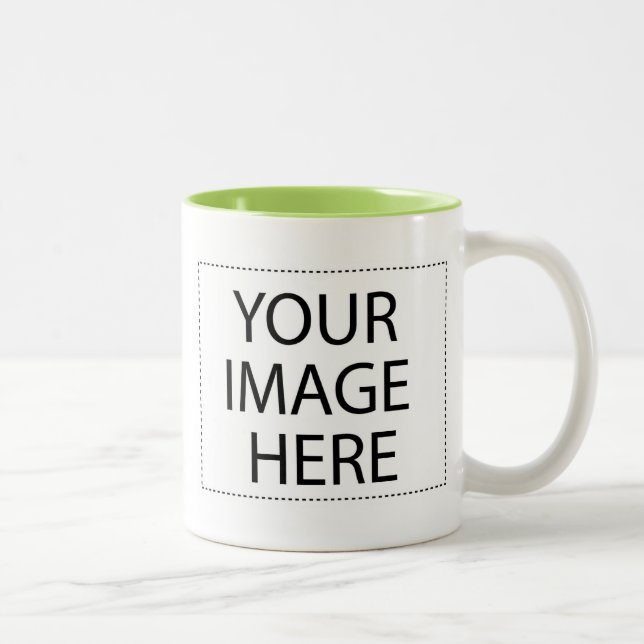 Design Your Own Custom Printed Coffee Mug Green (Right)