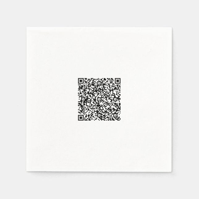 Design Your Own Custom QR Code Napkins Template (Front)