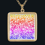 Design Your Own Custom QR Code Necklace Gift<br><div class="desc">Custom Colour - Personalised Necklaces with Your QR Code Scan Info - Special Massage Necklace Gift - Add Your QR Code - Image or Photo / or Name - Custom Text - Resize and Move or Remove / Add Elements - Image / Text with Customisation Tool. Choose / Add Your...</div>