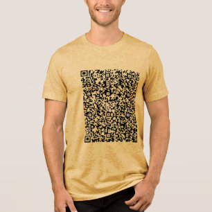 Design Your Own Custom QR Code Personalised Funny Tri-Blend Shirt