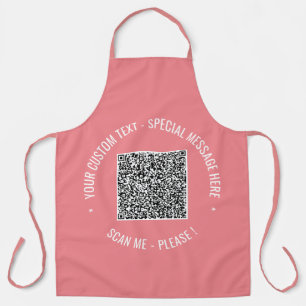 Design Your Own Custom QR Code Text Colours Apron