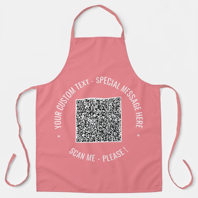 Design Your Own Custom QR Code Text Colours Apron (Front)