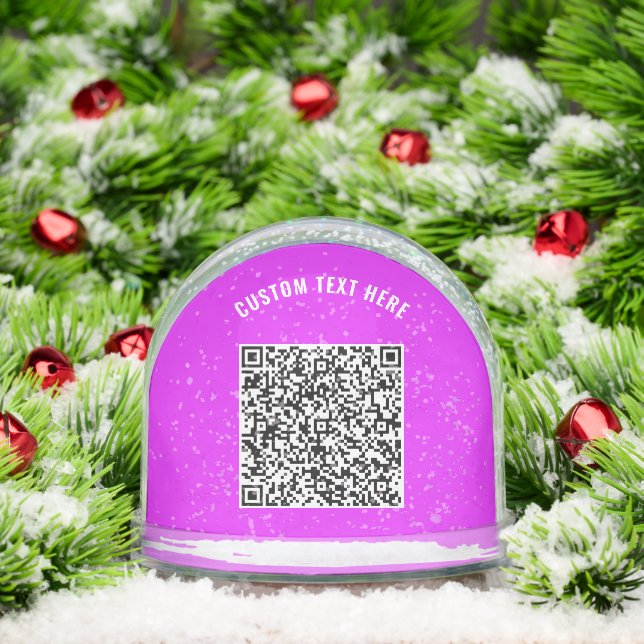 Design Your Own Custom Text and QR Code Snowglobe (Christmas)