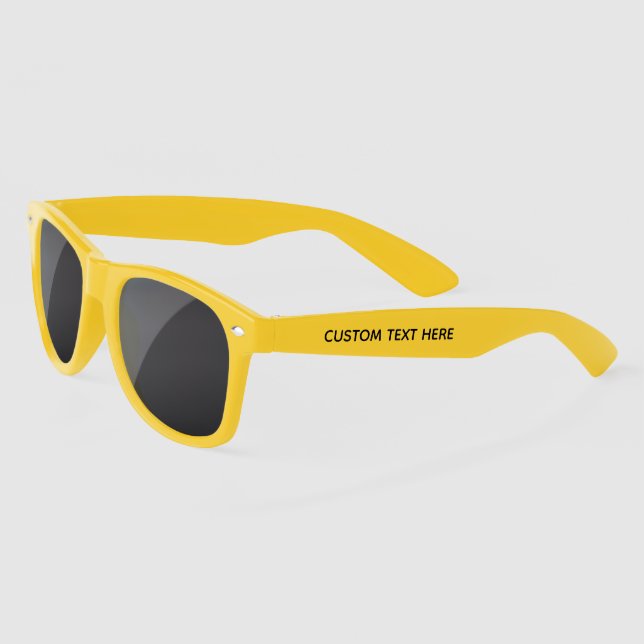 Design Your Own Custom Text Sunglasses Example (Left)