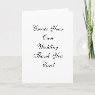 Design Your Own Custom Wedding Thank You Card