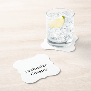 Design Your Own customise Bracket Paper Coaster