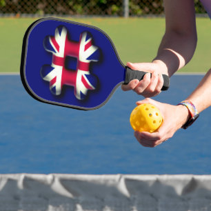 Design Your Own Cute Nice and Lovely Hashtag UK Pickleball Paddle