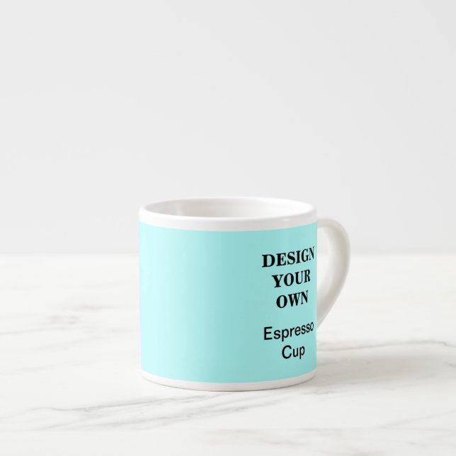 Design Your Own Espresso Cup - Light Blue (Front Right)