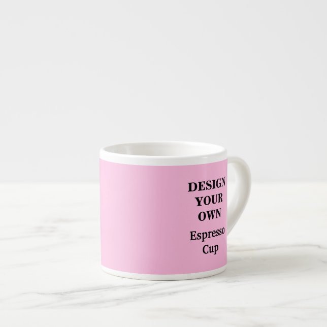 Design Your Own Espresso Cup - Light Pink (Front Right)