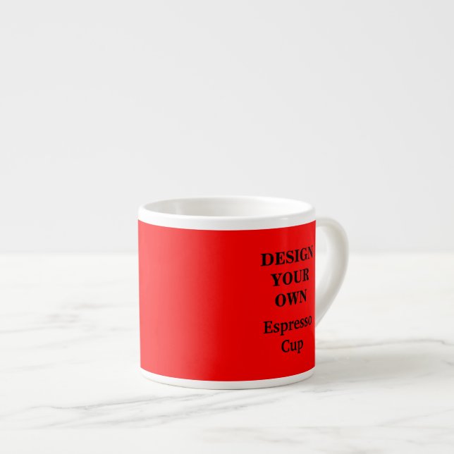Design Your Own Espresso Cup - Red (Front Right)