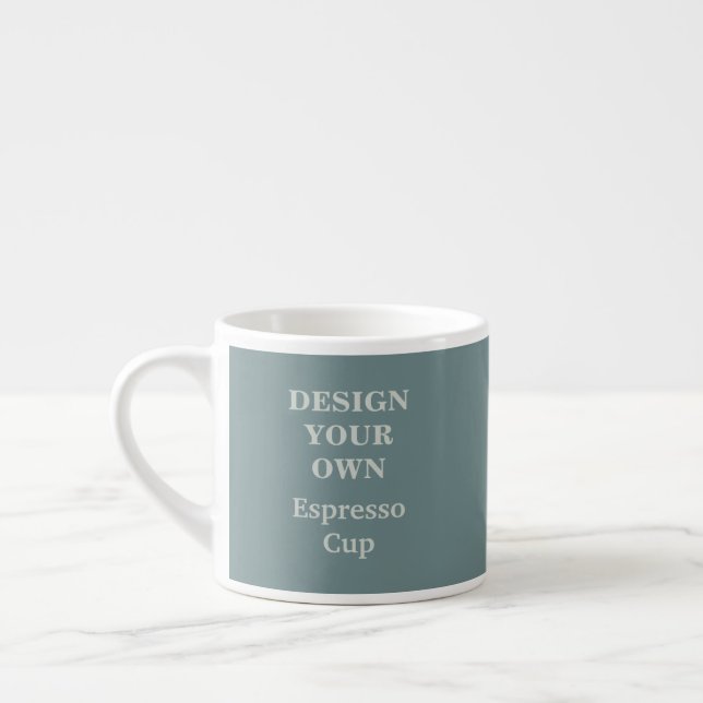 Design Your Own Espresso Cup - Teal (Left)