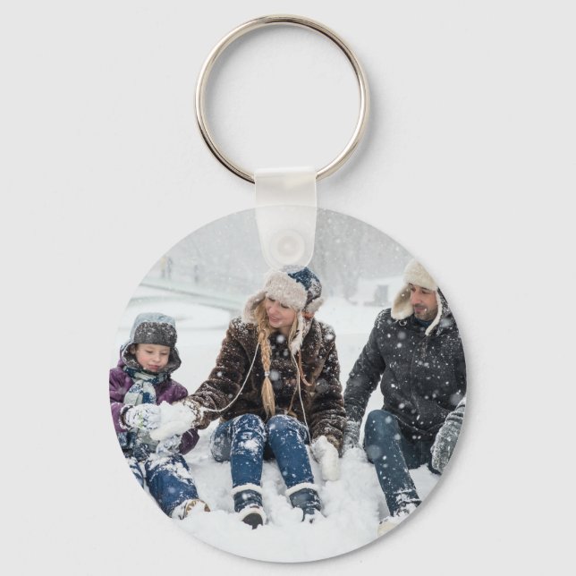 Design Your Own Family Photo Personalised Key Ring (Front)