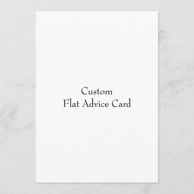 Design Your Own Flat  Advice Card (Front)