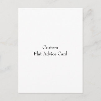 Design Your Own Flat Advice Card