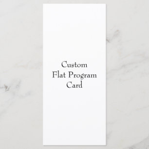 Design Your Own Flat Program Card