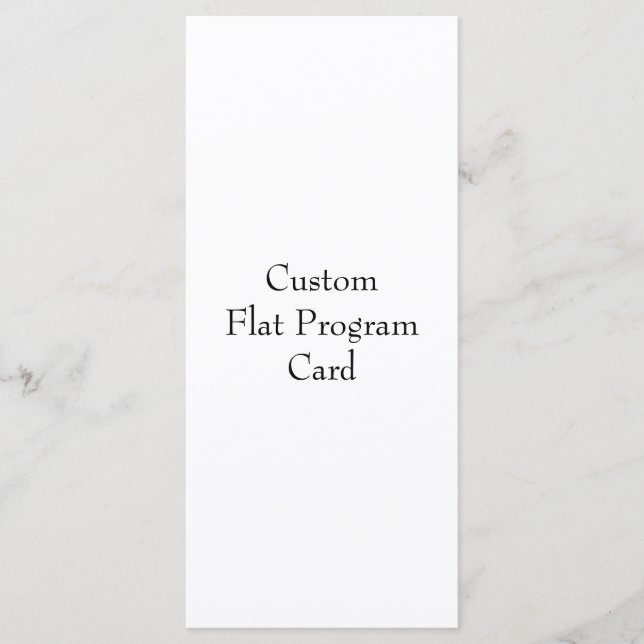 Design Your Own Flat Program Card (Front)