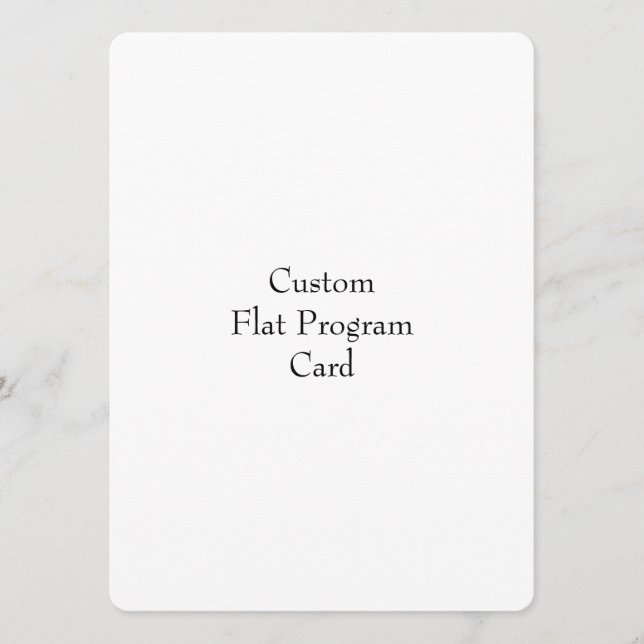 Design Your Own Flat Program Card (Front)