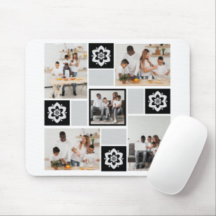 Design Your Own Floral 5 Photo Collage Mouse Pad