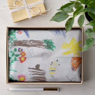 Design Your Own Gift Wrap with Your Kid's Art Tissue Paper