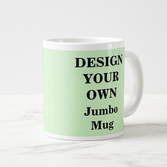 Design Your Own Jumbo Mug - Light Green (Front Right)