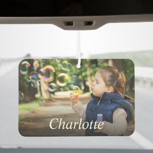 Design Your Own Kids Photo And Name Personalised Car Air Freshener
