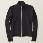 Design Your Own Ladies Black Zipper Jogging Jacket