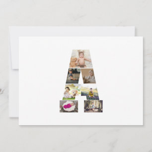Design Your Own Letter A Photo Collage Announcement