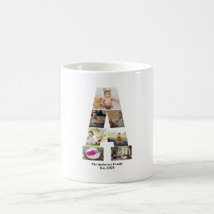 Design Your Own Letter A Photo Collage Coffee Mug