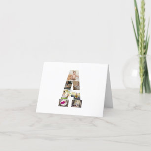 Design Your Own Letter A Photo Collage Holiday Card