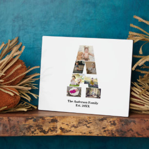 Design Your Own Letter A Photo Collage Plaque