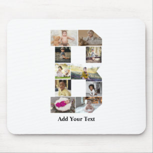 Design Your Own Letter B Photo Collage Mouse Pad