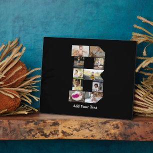 Design Your Own Letter B Photo Collage Plaque
