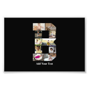 Design Your Own Letter B Photo Collage Print